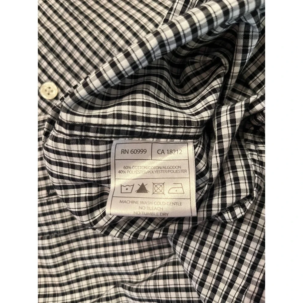 Antigua NFL Kansas City Chiefs Long Sleeve Button Up Shirt Black White Size XL - Picture 5 of 7